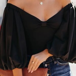 Bubble Sleeve Bodysuit